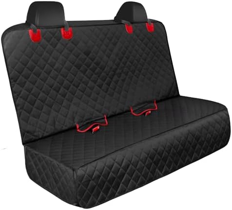 Waterproof Dog Car Seat Cover for Back Seat: Suitable for Small and Large Dogs, Large Size Hammock and Pet Protector, Backseat Protector for Cars, Trucks Suvs(Black, Standard)