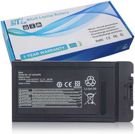 CF-VZSU0PW CF-VZSU0PR,Battery Replacement Pack for PANASONIC TOUGHBOOK CF54 CF-54 Mk1 Series 54 Gloved Multi Touch 54 Prime 11.1V 46Wh 4200mAh