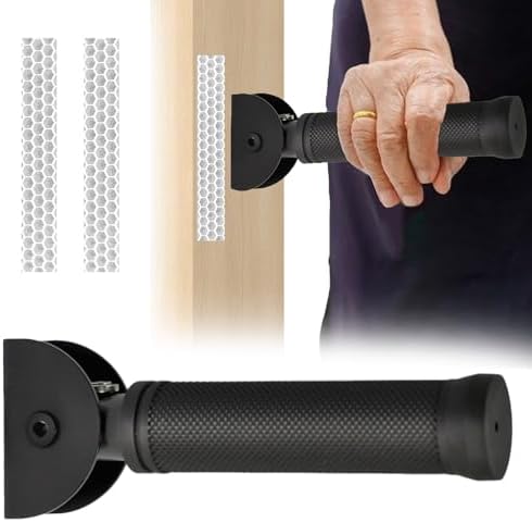 Doorway Flip Assist Handle, Folding Grab Bar Wall Handles for Seniors - Safety Handrails for Steps - for The Elderly, Disabled, and People with Limited Mobility, Supports Up to 300 Pounds