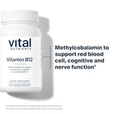 Vital Nutrients Vitamin B12 1000mcg | Vegan Methylated B12 | Methylcobalamin for Metabolism, Cognitive, & Nervous System Health* | High-Potency B12 Supplement | Gluten, Dairy, Soy Free | 100 Capsules