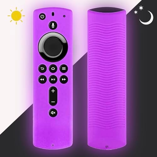 2nd Gen Firestick Silicone Case, 4K Firetv Compatible, Shockproof, Glow Purple
