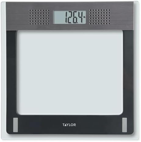 Taylor Electronic Glass Talking Bathroom Scale, 440 Lb. Capacity