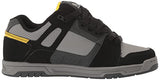 DC Men's Stag Low Top Skate Shoe, Grey/Black/Yellow, 8.5