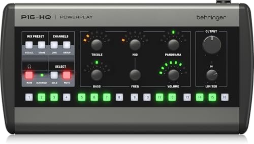 Behringer P16-HQ POWERPLAY 16-Channel Personal Monitoring Mixer