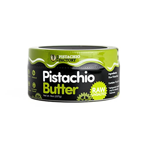 Pistachio Butter - Raw Unsalted - 100% Pistachio, Vegan, Kosher, High Protein, No Added Sugars, Allergy Friendly, Non-gmo, The Pistachio Factory