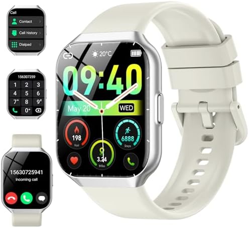 Smart Watch for Men Women, 1.96" Smartwatch (Answer/Make Call), IP68 Waterproof Fitness Tracker, 112+ Sport Modes, Heart Rate and Sleep Monitor, Pedometer, Smartwatches for Android iOS