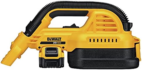 DEWALT 20V MAX Cordless Hand Vacuum, For Wet or Dry Surfaces, 1/2-Gallon Tank, Washable Filter, Battery and Charger Included (DCV517M1)