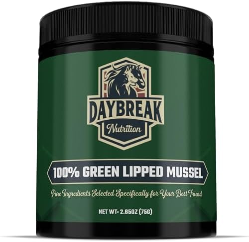 Pure Green Lipped Mussel Powder for Dogs and Cats - 100% New Zealand Green Lipped Mussels - Anti Inflammatory Supplement & Vitamins to Help Your Pet Deal with Arthritis, Joint Pain Relief - 75 Grams