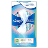 Always Infinity Feminine Pads for Women, Size 2, 96 Count, Heavy Flow Absorbency, with Wings, Unscented 32 Count (Pack of 3)