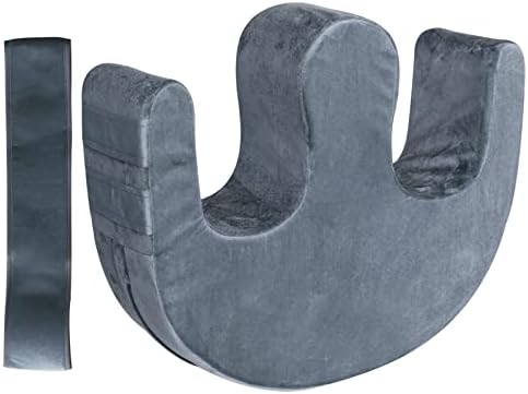 Sexysamba Bedridden Patient Turning Device with Fixing Strap Elderly Assistance Products Bed Rest Leg Pillow Patient Lift Aid Flannel Multifunctional Anti-Decubitus Nursing Products, Gray