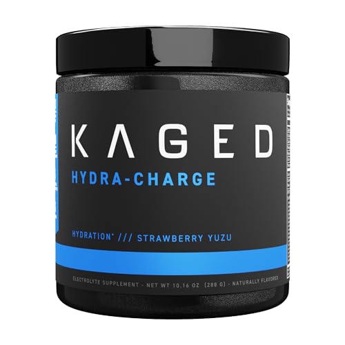 Kaged Electrolyte Hydration Powder | Strawberry Yuzu | Sports Drink for Men and Women | Pre, Post, Intra Workout Supplement | 60 Servings