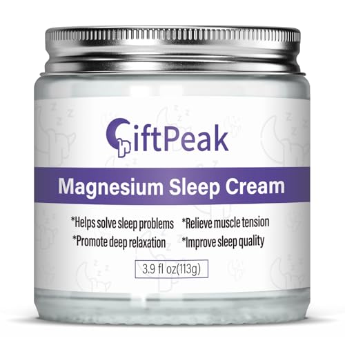 Magnesium Lotion for Sleep,Magnesium Cream for Sleep Magnesium Butter Soothes Muscle Tension Magnesium Lotion for Kids Topical Magnesium Butter for Calm & Relaxation - Lavender - 4fl oz
