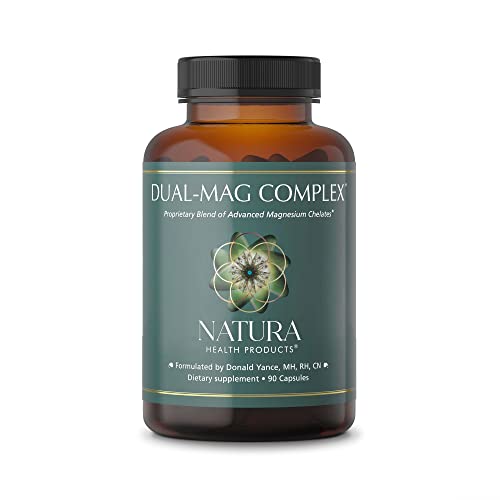 Natura Health Products Dual-mag Complex Supplement - Promotes Cardiovascular, Neurological, And Immune Health - Featuring Albion’s Magnesium Bisglycinate Buffered Chelate (90 Capsules)
