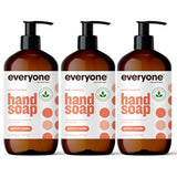 Everyone Liquid Hand Soap, 12.75 Ounce (Pack of 3), Apricot and Vanilla, Plant-Based Cleanser with Pure Essential Oils