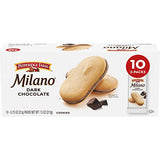 PEPPERIDGE FARM Milano Cookies, Dark Chocolate, 10 Packs, 2 Cookies per Pack