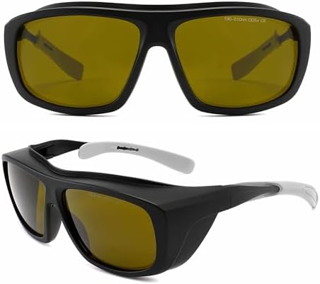 Alsenor IPL 190nm-510nm OD5+ Laser Safety Glasses Red Light Therapy Glasses For Tanning Goggles And Laser Hair Removal Treatment Protection Eyes Goggles