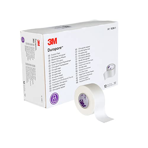 3M™ Durapore™ Surgical Tape 1538-1, 1 inch x 10 yard (2,5cm x 9,1m), 12 Rolls/Box