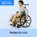 Medline Pediatric Wheelchair for Children - Promoting Comfort and Mobility, 14”W x 12”D Seat