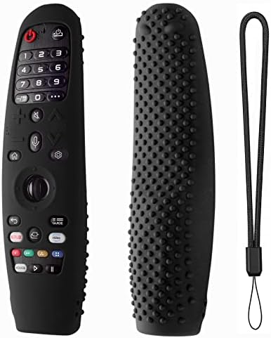 Silicone Case Cover for LG Magic TV Remote - Anti-Slip Protective Sleeve (Black)