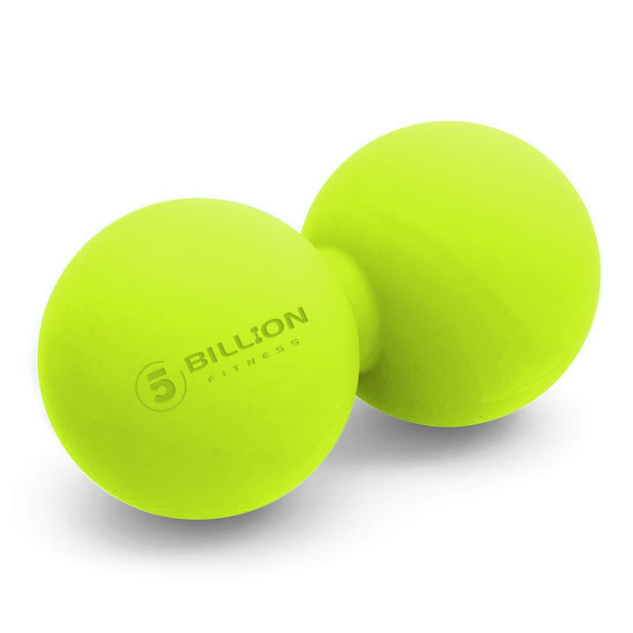 5BILLION Peanut Massage Ball - Double Lacrosse Massage Ball & Mobility Ball for Physical Therapy, Deep Tissue Massage Tool for Myofascial Release, Muscle Relaxer, Green