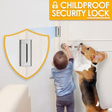 Childproof Home Security Door Lock, 800 lbs Withstand Reinforcement with 3 Inch Stop - 2 Pack