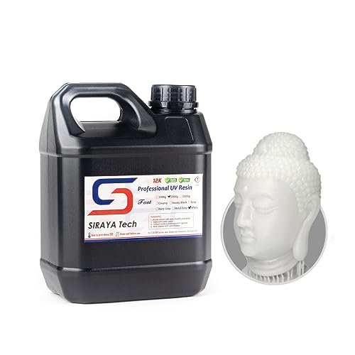 Siraya Tech Fast ABS-Like 3D Printer Resin, High Precision, Non-Brittle - Low Odor 405nm UV-Curing Photopolymer for 8K LCD/DLP Printing (White, 2kg)