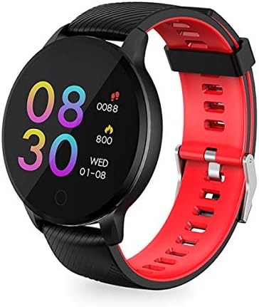 HAVIT H1113A Smart Watch, Magnetic Suction Charging, 1.3" Touch Screen, IP67 Water Resistant Black+Red
