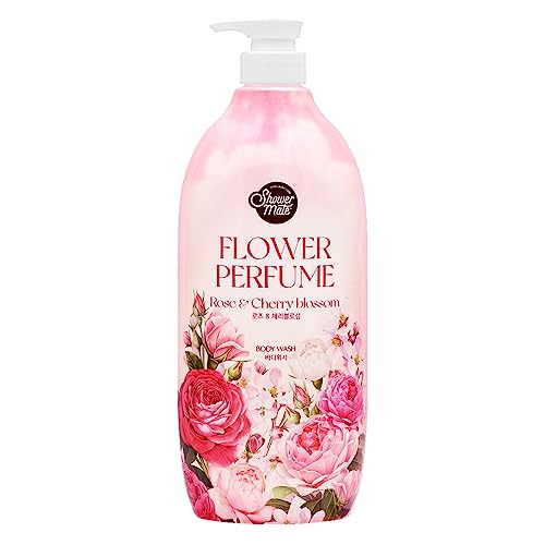 Flower Perfume Body Wash 31.7 fl oz, 900 ml (Pink - Rose & Cherry Blossom)