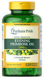Puritan's Pride Evening Primrose Oil 1300 mg with Gla Softgels, 120 Count