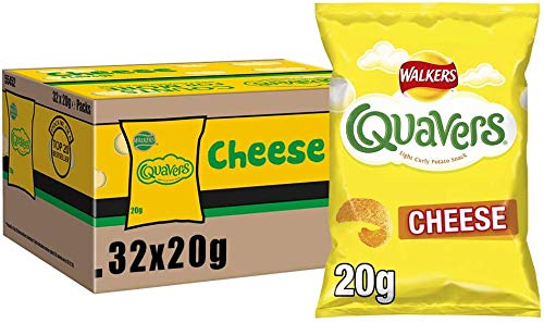 WALKERS Quavers Cheese Flavour Potato Snack 20.5 g (Pack of 32)