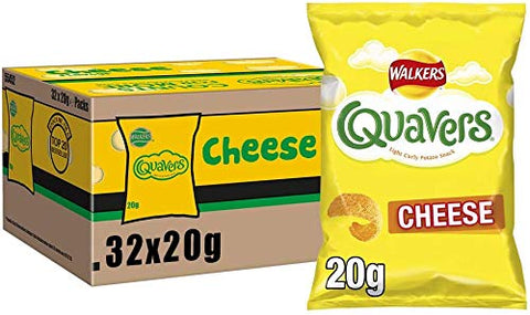 WALKERS Quavers Cheese Flavour Potato Snack 20.5 g (Pack of 32)