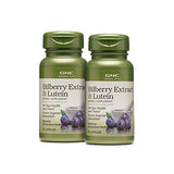 GNC Herbal Plus Bilberry Extract and Lutein | Supports Eye and Vision Health | Twin Pack (2 x 60 Count)
