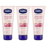 Vaseline Intensive Care Healthy Hands Stronger Nails Lotion with Keratin, Vitamin E, Moisturize Skin & Cuticles, Unscented Lotion, 3.4 Fl Oz (Pack of 3)