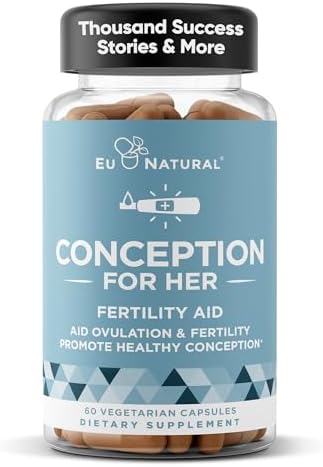 Conception Fertility Supplements for Women – Aids Ovulation, Hormonal Balance, & Regular Cycles – Prenatal Vitamin Support with Myo-Inositol, Folate, Folic Acid, Vitex – 60 Vegetarian Soft Capsules