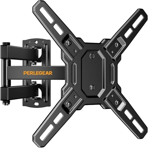 Perlegear Full Motion TV Wall Mount Bracket for Most 13-42 Inch LED LCD Flat Curved Screen TVs & Monitors, Swivel Tilt Extension with Articulating Arms, Max VESA 200x200mm up to 44lbs