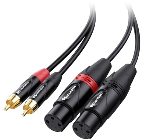 Cable Matters Dual XLR to RCA Cable 6 ft, XLR Female to RCA Cable (Dual Female XLR to RCA Cable) - 6 Feet