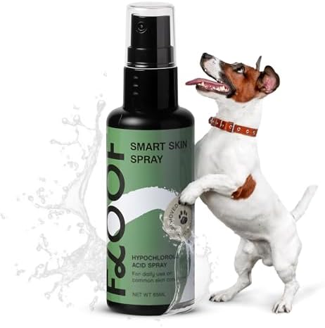 Hypochlorous Acid Spray for Dogs - Hot Spot Treatment & Allergy Relief - Dog Skin Anti Itching & Paw Licking Remedy - Wound Cleanser Spray (2.2 FL OZ) (Pack of 1)