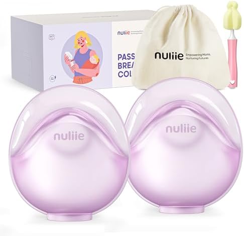 Nuliie 2 PCS Silicone Breast Milk Collectors for Breastfeeding Leak-Proof, 3oz/90ml Portable Milk Catcher, BPA-Free Soft Breast Shell, Wearable Manual Breast Pump for Newborns Essentials