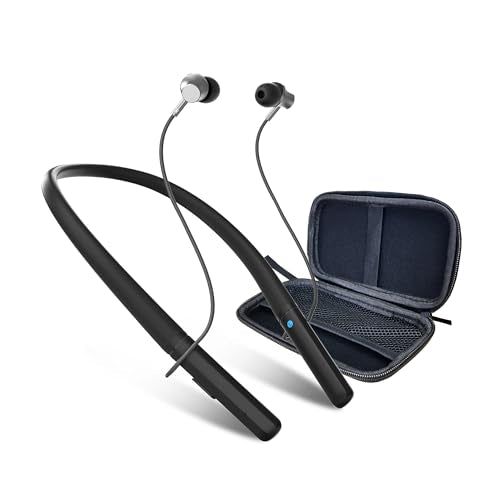 Neckband Hearing Aids for Seniors, Rechargeable Hearing Aid Bluetooth Headphones with Noise Cancelling