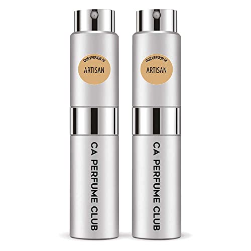 CA Perfume Impression of J. Varvatos Artisan For Men Replica Version Fragrance Dupes Concentrated Long Lasting Eau de Parfum Spray Refillable Atomizer Bottle 0.27 Fl Oz-X2