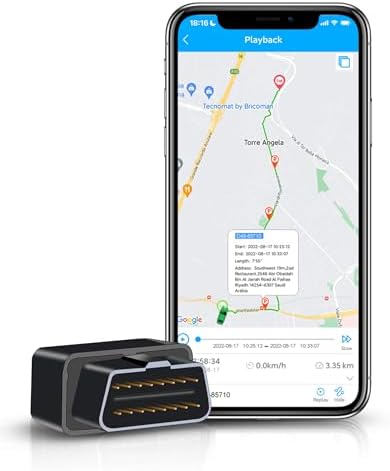 GPS Tracker for Vehicles, OBD 4G LTE Car Locator, Unlimited Distance, Real-Time Speed and Mileage Locator, Geo-Fencing, Accident Alerts, Hidden Tracking Devices for Cars, Asset or Fleet