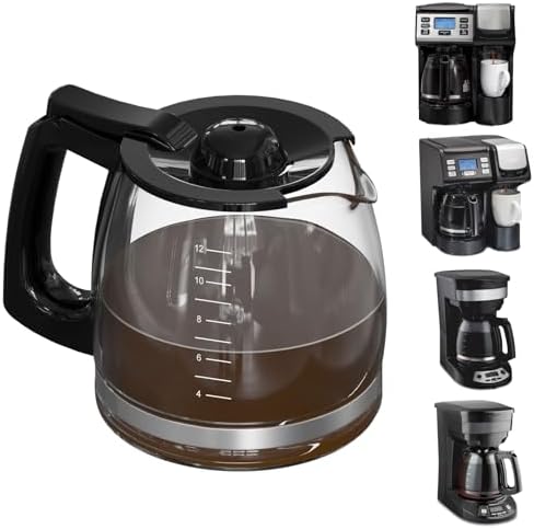 12-Cup Coffee Pot Replacement Compatible with Hamilton Beach Flexbrew Models: 49902, 49915, 49905C, CM4309, 49317, 49467, 49611, 49904, 49934, 46230, 46290, 46293, 46294, 46299, Part Number: 990136800