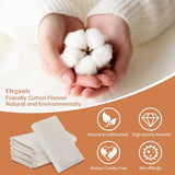 3Pcs Organic Cotton Flannel for Castor Oil Pack, Natural & Unbleached Flannel Cloth for Castor Oil Pack, Reusable & Highly Absorbent Cotton Flannel, Castor Oil Compress Pads for Liver, Abdomen, Joints