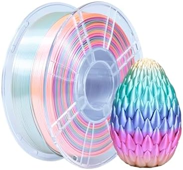 iBOSS Candy Rainbow Filament PLA Plus 1.75mm for 3D Printer +/- 0.02mm, 1kg (2.2LBS)/Spool, PLA+ Filament 1.75mm Rainbow PLA PRO, Color Change Filament Rainbow PLA+, 3D Printing Filament 3D Filament