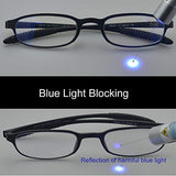 Mcoorn Computer Blue Light Blocking Reading Glasses(Flexible and Lightweight) Plastic Portable Readers (1.5x)