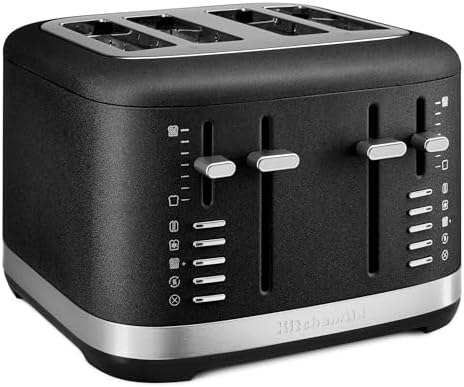 KitchenAid 4 Slice Toaster, KMT4109BK, Cast Iron Black