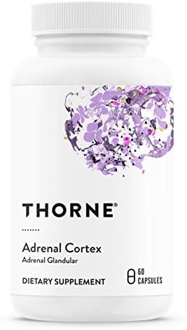 THORNE Adrenal Cortex - Bovine Adrenal Cortex Supplement for Cortisol Management - Support Healthy Adrenal Gland Function, Immune System, Stress Management, Fatigue, and Metabolism - 60 Capsules