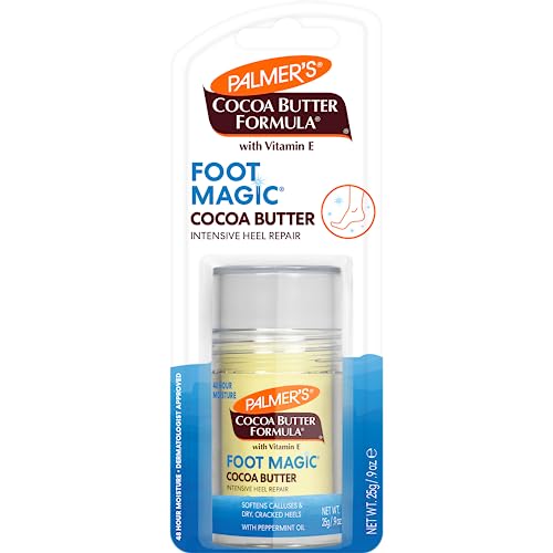 Palmer's Cocoa Butter Formula Heel Repair, Foot Balm Stick for Cracked Heels & Feet, No-Mess Stick Applicator, 0.9 Ounce
