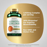 Piping Rock Turmeric Curcumin with Black Pepper 1000mg | 180 Capsules | Standardized Complex | Herbal Supplement | Non-GMO, Gluten Free