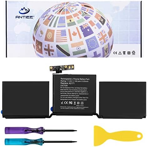 ANTIEE A2159 A2289 A2338 Battery Replacement, A2171 Battery for MacBook Pro 13-Inch 2019 2020 (M1) EMC 3301 3456 3578 MUHN2 MUHP2 MUHQ2 MUHR2 MXK62 MYDA2 MYD82 MYD92 MYDC2 MXK52 MXK32 MXK72